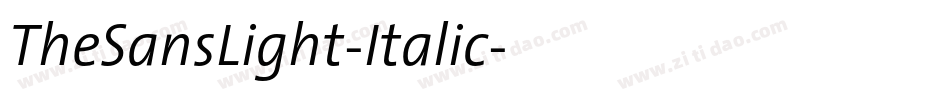 TheSansLight-Italic字体转换