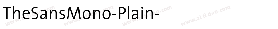 TheSansMono-Plain字体转换