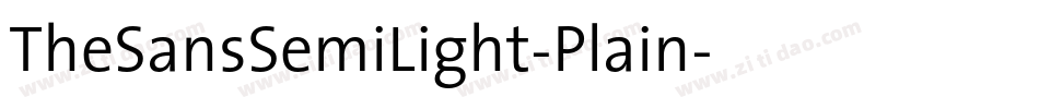 TheSansSemiLight-Plain字体转换