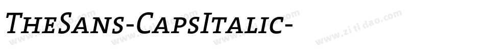 TheSans-CapsItalic字体转换