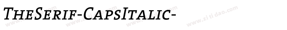 TheSerif-CapsItalic字体转换