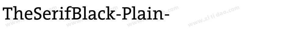 TheSerifBlack-Plain字体转换