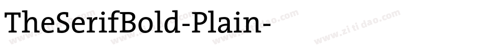 TheSerifBold-Plain字体转换