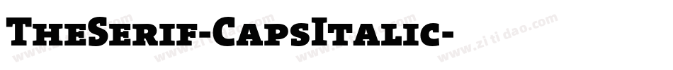 TheSerif-CapsItalic字体转换