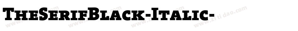 TheSerifBlack-Italic字体转换