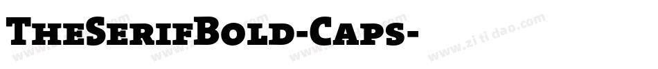 TheSerifBold-Caps字体转换
