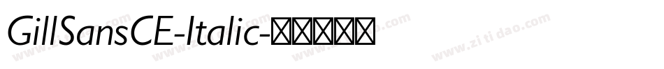 GillSansCE-Italic字体转换