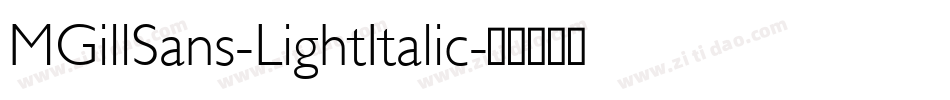MGillSans-LightItalic字体转换