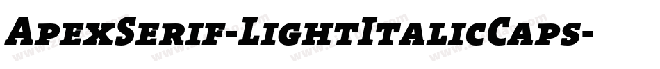 ApexSerif-LightItalicCaps字体转换