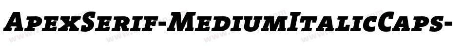 ApexSerif-MediumItalicCaps字体转换