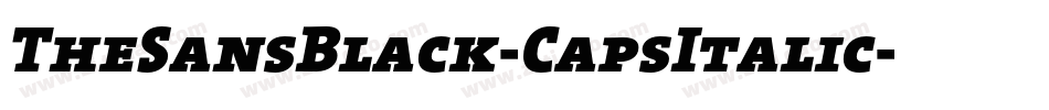 TheSansBlack-CapsItalic字体转换