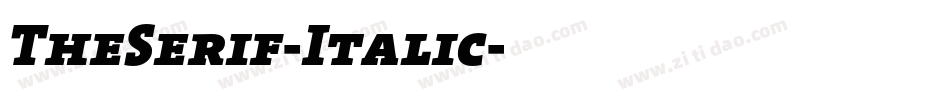 TheSerif-Italic字体转换