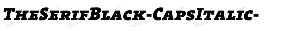 TheSerifBlack-CapsItalic字体转换
