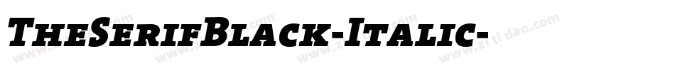 TheSerifBlack-Italic字体转换