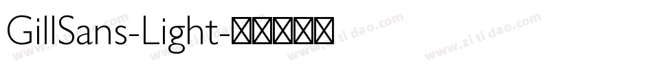 GillSans-Light字体转换