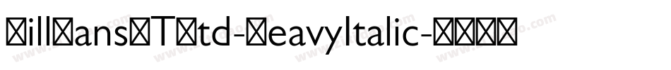 GillSansMTStd-HeavyItalic字体转换