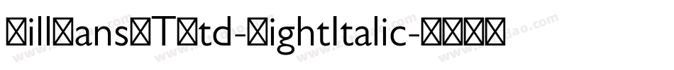 GillSansMTStd-LightItalic字体转换