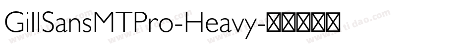 GillSansMTPro-Heavy字体转换