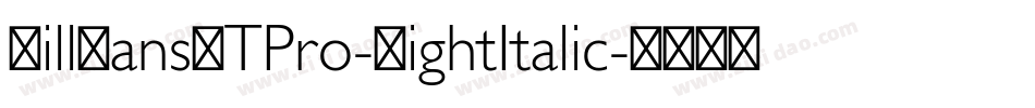 GillSansMTPro-LightItalic字体转换