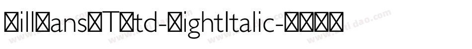 GillSansMTStd-LightItalic字体转换