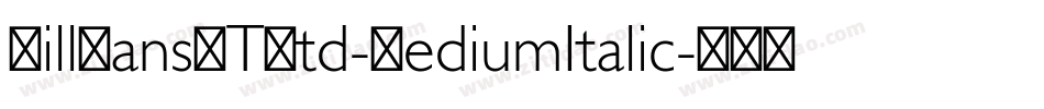 GillSansMTStd-MediumItalic字体转换