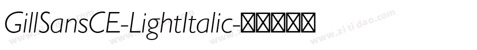 GillSansCE-LightItalic字体转换