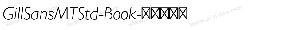 GillSansMTStd-Book字体转换