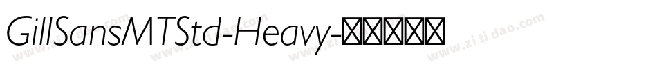GillSansMTStd-Heavy字体转换