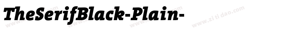 TheSerifBlack-Plain字体转换