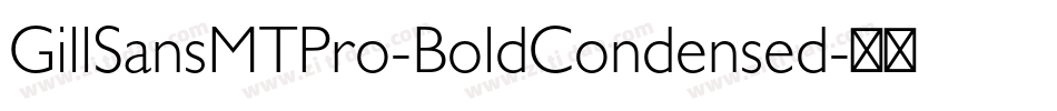 GillSansMTPro-BoldCondensed字体转换