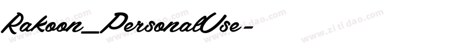 Rakoon_PersonalUse字体转换