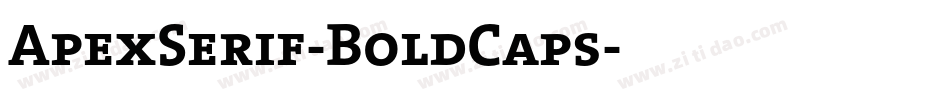 ApexSerif-BoldCaps字体转换