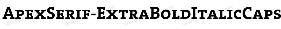 ApexSerif-ExtraBoldItalicCaps字体转换