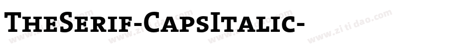 TheSerif-CapsItalic字体转换