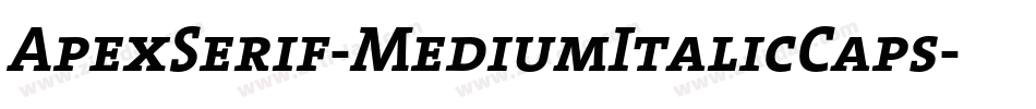 ApexSerif-MediumItalicCaps字体转换