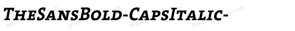 TheSansBold-CapsItalic字体转换