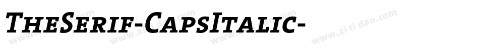 TheSerif-CapsItalic字体转换