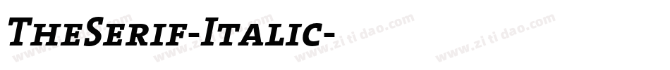 TheSerif-Italic字体转换