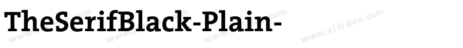 TheSerifBlack-Plain字体转换