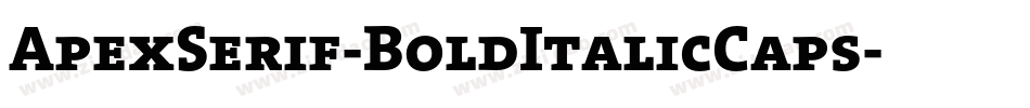 ApexSerif-BoldItalicCaps字体转换