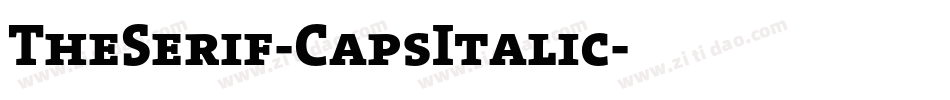 TheSerif-CapsItalic字体转换
