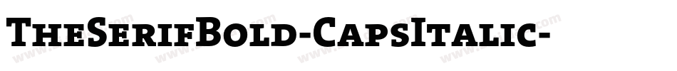 TheSerifBold-CapsItalic字体转换
