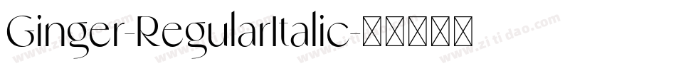 Ginger-RegularItalic字体转换
