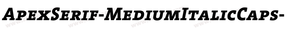 ApexSerif-MediumItalicCaps字体转换