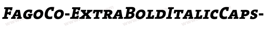 FagoCo-ExtraBoldItalicCaps字体转换