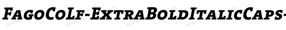 FagoCoLf-ExtraBoldItalicCaps字体转换
