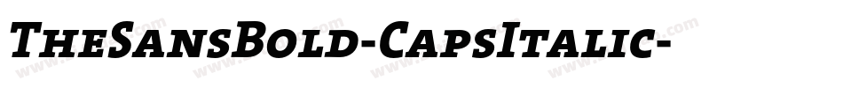 TheSansBold-CapsItalic字体转换