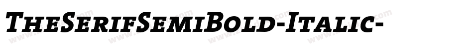 TheSerifSemiBold-Italic字体转换