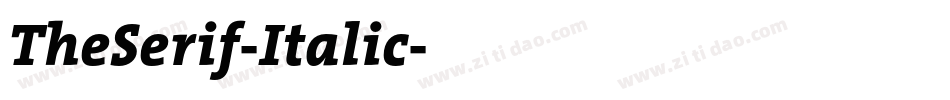 TheSerif-Italic字体转换