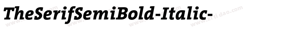 TheSerifSemiBold-Italic字体转换
